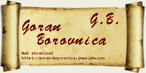Goran Borovnica vizit kartica